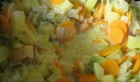 Fondue de poireaux aux carottes et pommes de terre